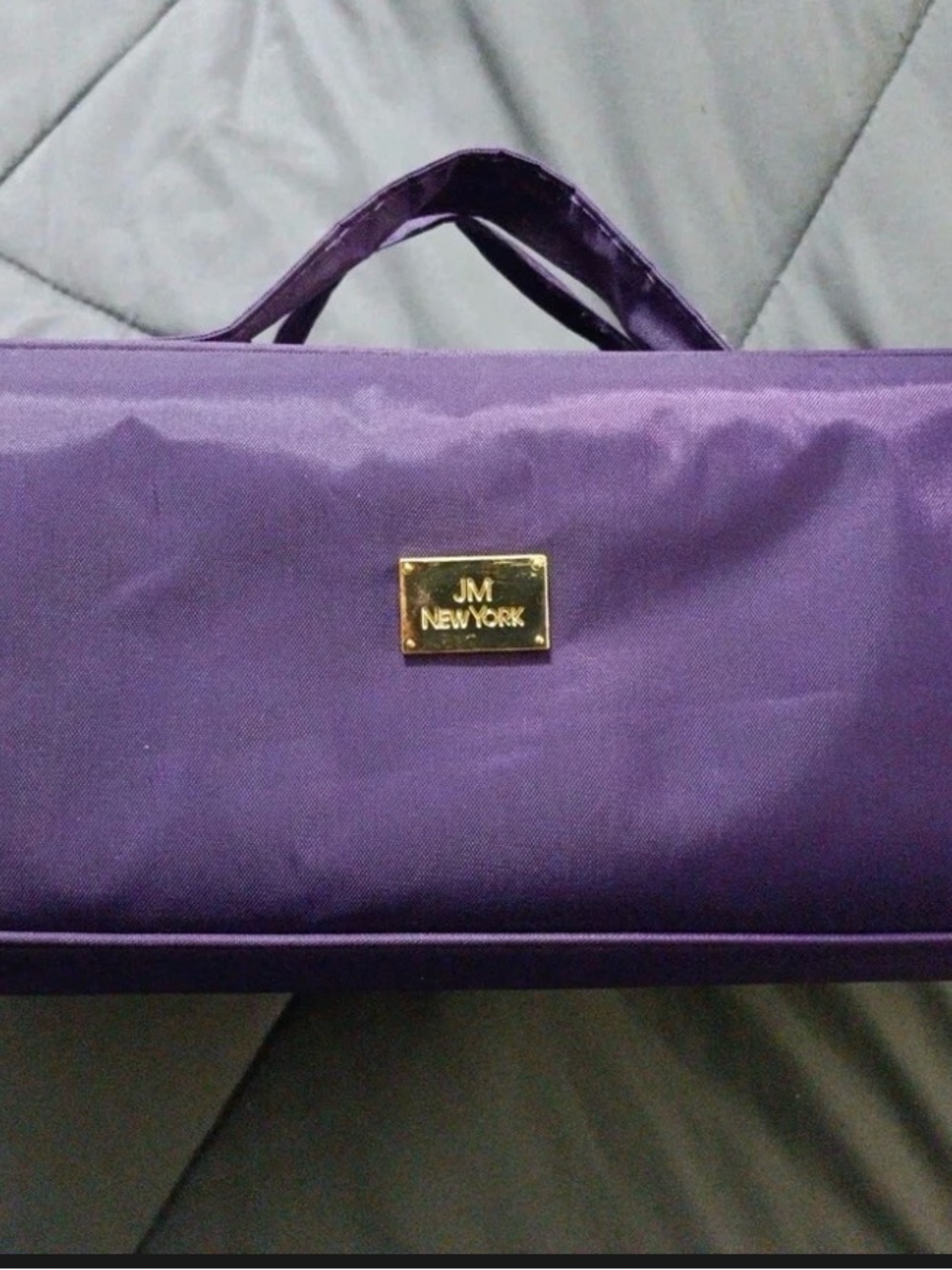 JM New York Purple Cosmetic Travel Case